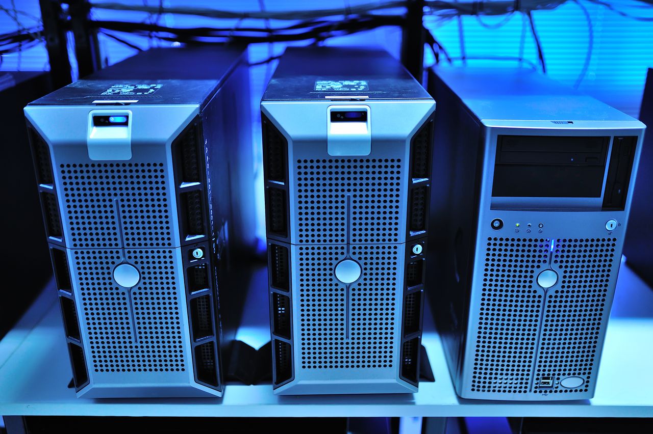 Crafting Captivating Headlines: Your awesome post title goes here Close-up view of modern rack-mounted server units in a data center.