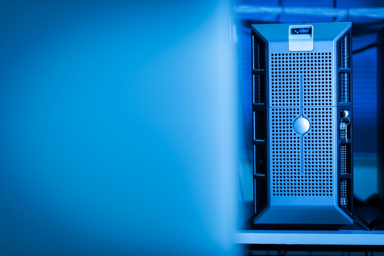 Mastering the First Impression: Your intriguing post title goes here Close-up of a modern server unit in a blue-lit data center environment.