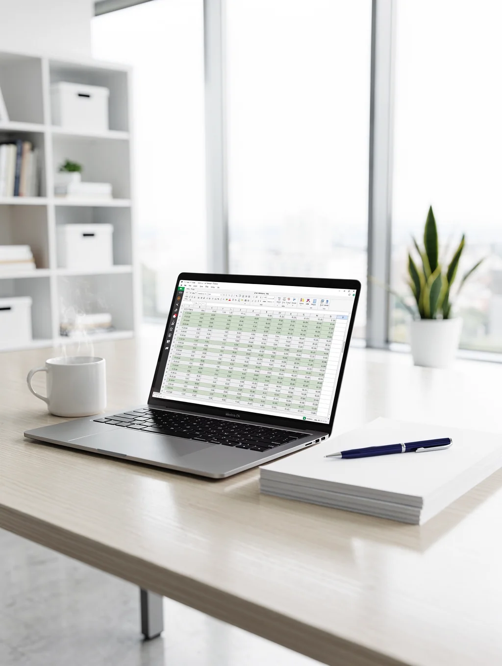Werkplek met statusmonitoren voor website uptime en prestaties